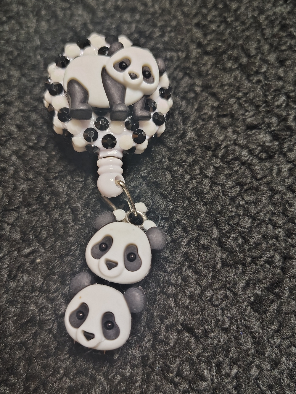 Panda Nurse Badge Holder Retractable Badge Reel ID Card Clips Name Card Holder